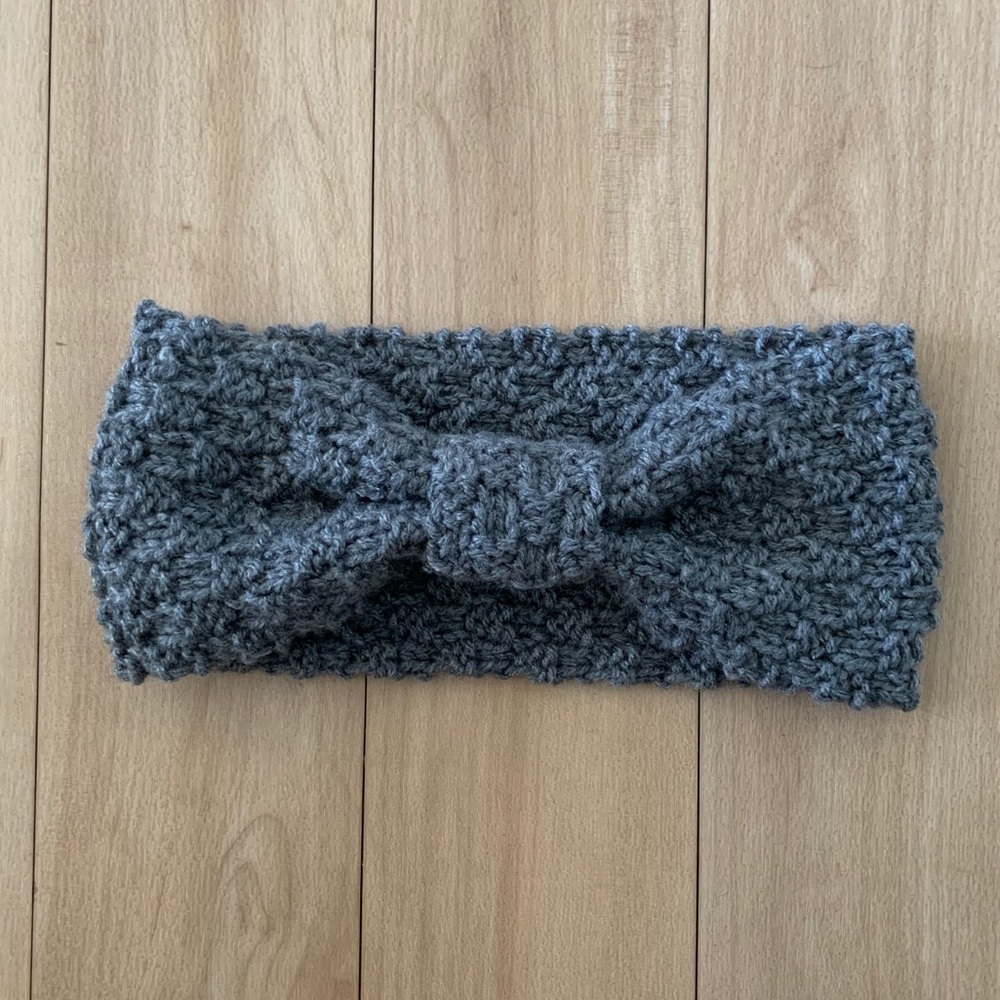 Handmade Slate Grey Knit Headband